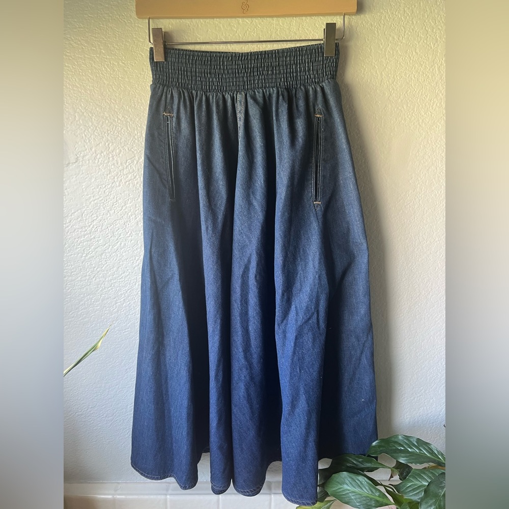 Vintage Liz Claiborne Denim Circle Skirt